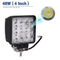 DOT CE ROHS IP69K 48w 4inch square led work lamp